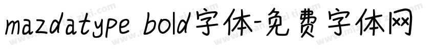 mazdatype bold字体字体转换
